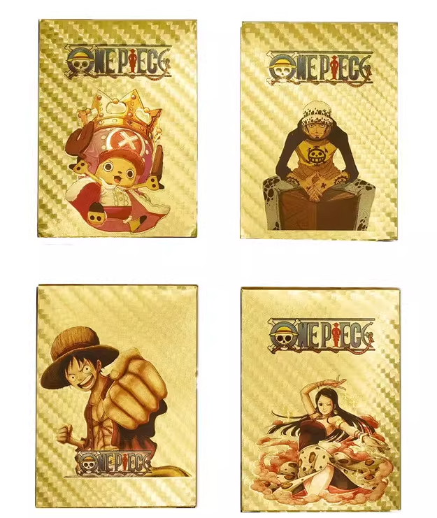 55 Piece English One Piece Gold Foil Trading Card Luffy&Zoro Hot