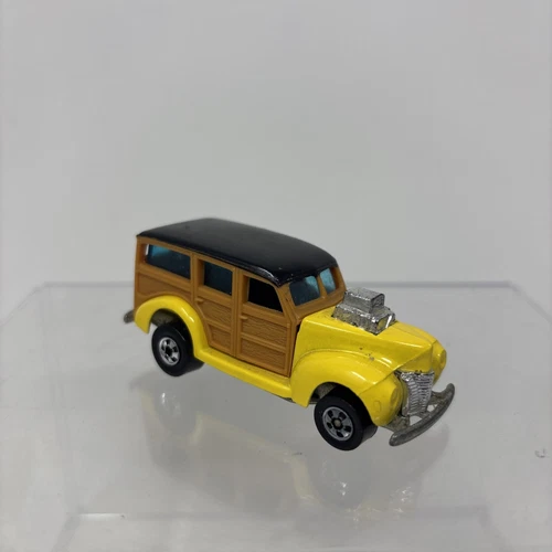 HOT WHEELS CAL CUSTOM '40 WOODY Vintage Yellow Die-Cast Car 1979