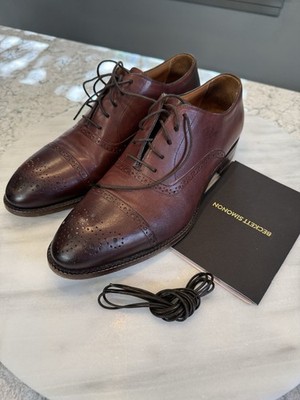 Beckett Simonon | Men's Vasco Oxford Dress Shoes | Bordeaux (Reddish) | Size 10