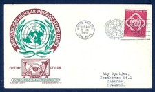 UNITED NATIONS 1951 $1 DEFIN STAEHL CACHET TO HOLLAND