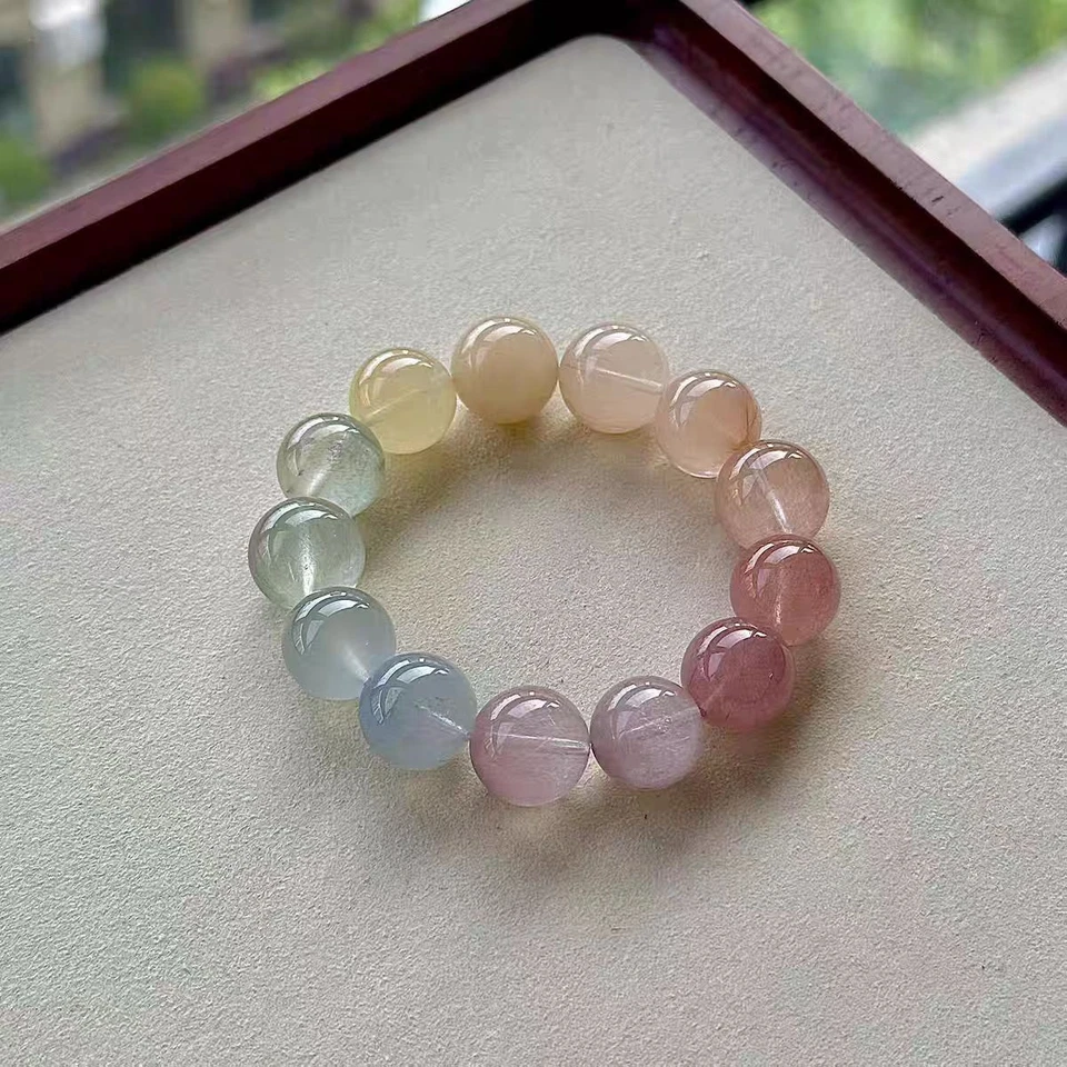 Natural Green Rutilated Quartz Red Rutilated Quartz Rabbit Hair Mixed Bracelet - Image 4 of 4