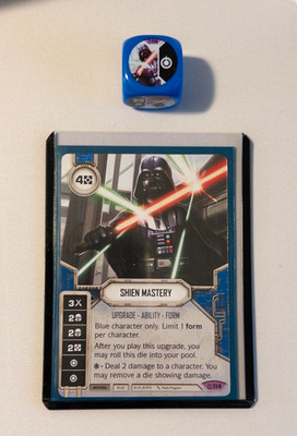 Star Wars Destiny Covert Missions Card & Die #114 Shien Mastery