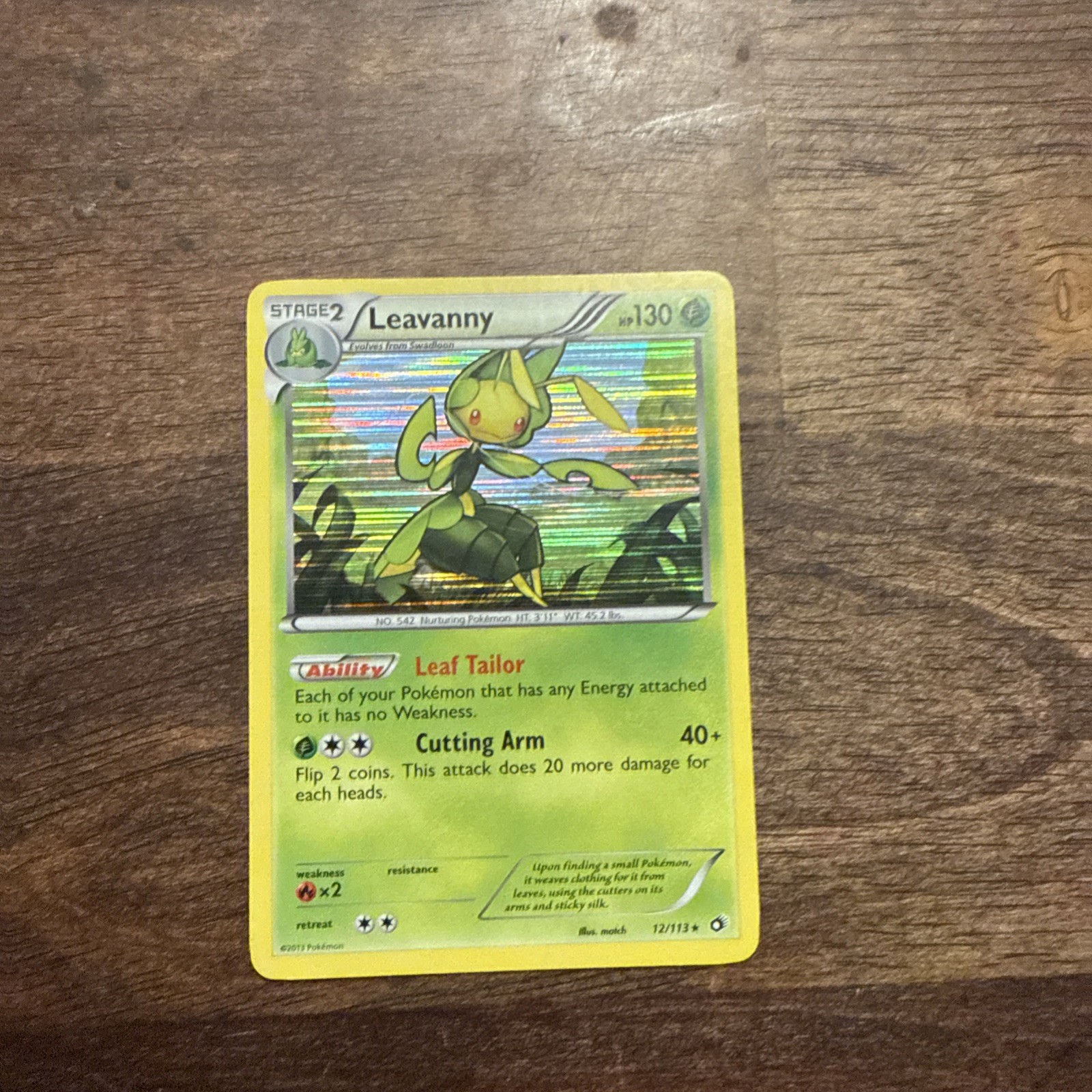 Pokémon TCG Leavanny 12/113 Legendary Treasures Holo LP