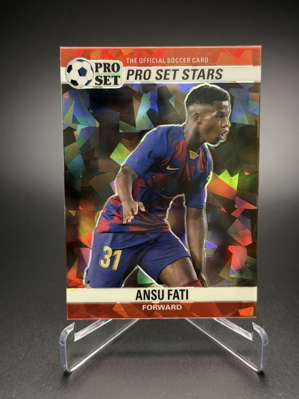 2021 Pro Set Sports Metal Stars Red Crystals #1 Ansu Fati - Barcelona