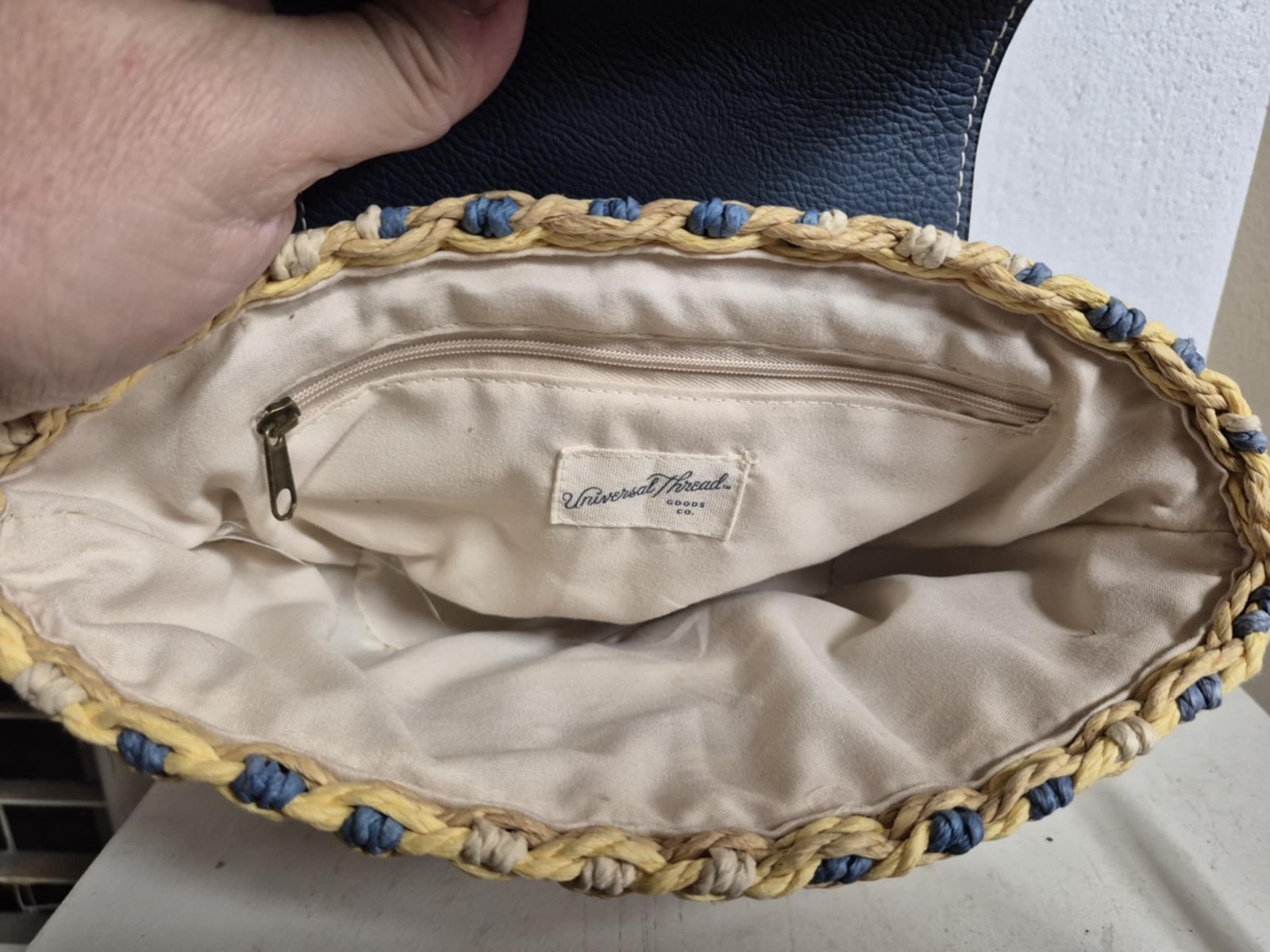 Universal Thread Small Wicker Handbag Multicolored - image 4