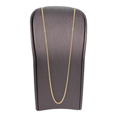 14ct 14K Yellow Gold Italian Fine Curb Link Chain Necklace 3.10 Grams 45cm. New