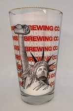 RAHR & SONS BREWING Made In USA Pint Glass Gold Rim PERFECT America So Beautiful