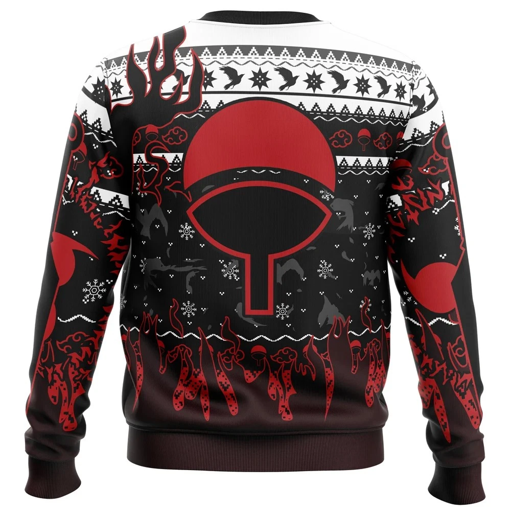 Narutoo Shippuden Uchiha Emblem Christmas Ugly Sweater