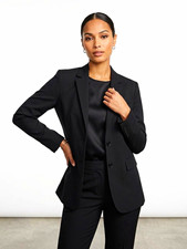 Banana Republic Black Wool Tailored Blazer Jacket Size 8
