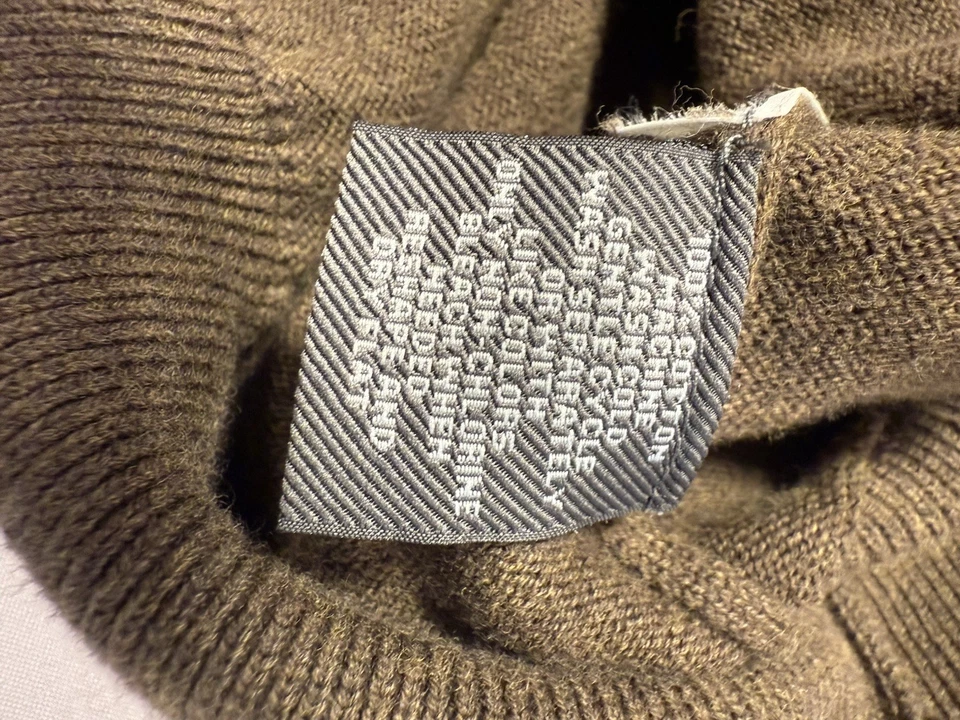 John Bartlett Consensus Sweater Knit Button Front 100% Cotton Size Large Brown - Image 4 of 4