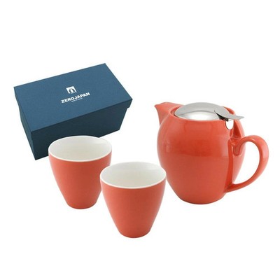 ZERO JAPAN Universal Teapot for 4 people + Tall Teacups x 2 ZG-004 CA Carrot