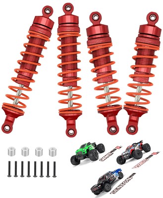 RC Shocks for Arrma Granite 4X4 Senton Bigrock Typhon Aluminum Big Bore Red