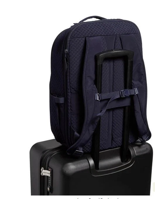 Vera Bradley Large Travel Backpack Microfiber Classic Navy (12 x19 x 7") NWT - Image 3 of 3