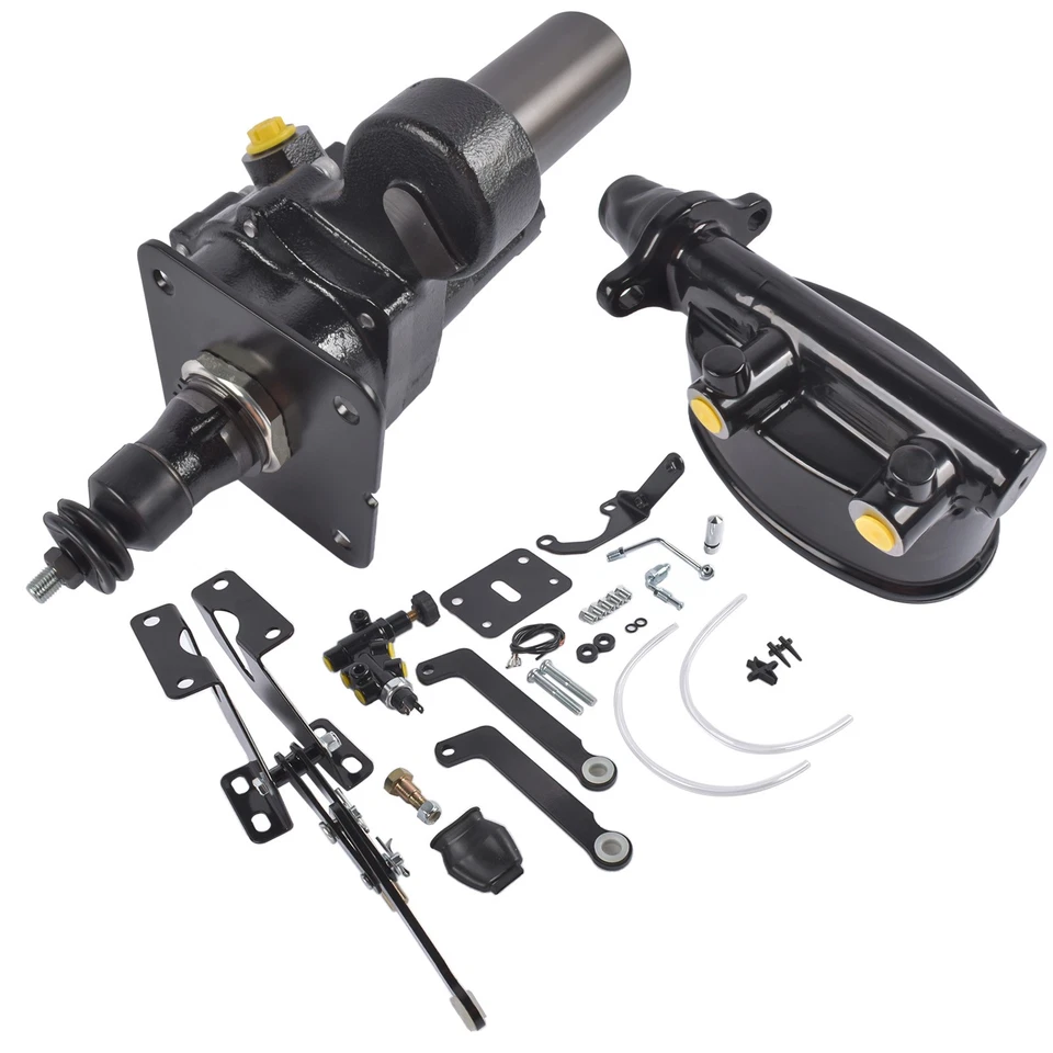 Cilindro maestro de refuerzo de freno hidráulico negro se adapta a mangueras Dodge A B E 3,7 L 5,9 L Foto 3 de 4