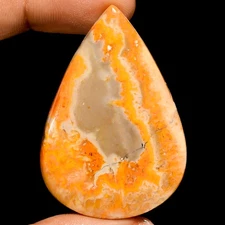 100% Natural Bumble Bee Jasper Pear Cabochon Gemstone 72 Ct. 47X32X6 mm A-36447
