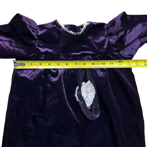 NWT Vintage Good Lad Purple Velvet Romper 18-24M Girls Baby Toddler - Picture 4 of 10