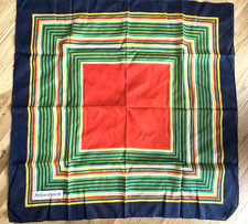 VINTAGE Yves Saint Laurent 26" Silk Square Scarf Vintage Stripe YSL, France