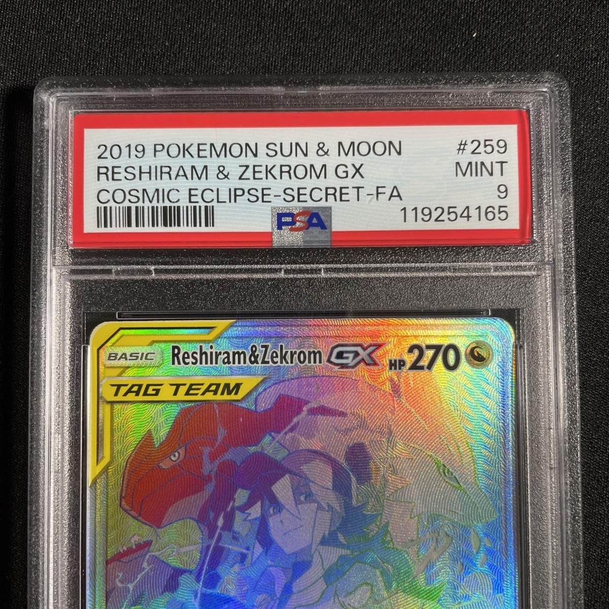 Reshiram & Zekrom GX (Secret) 259/236 Sm-Cosmic Eclipse Holo for