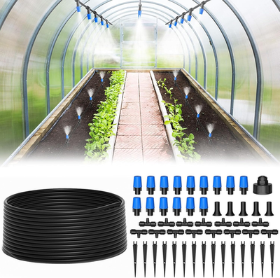 #ad #ad 65FT Greenhouse Watering System Quick Efficient Connector Hanging Plant Waterin $42.74