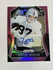 2019 Panini Prizm Rookies Pink Prizm Auto Foster Moreau #372 Rookie Auto RC