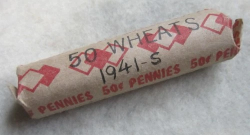 1 Roll ~ S mint 1941  Wheat Cents ~ Condition Fine/Very Fine