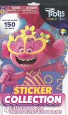 TROLLS WORLD TOUR Sticker Book - 150 Glitter  Glossy Stickers. NEW COLLECTIBLE