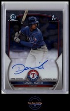 2023 Bowman Chrome #CPA-DMO Daniel Mateo Chrome Prospect Autographs
