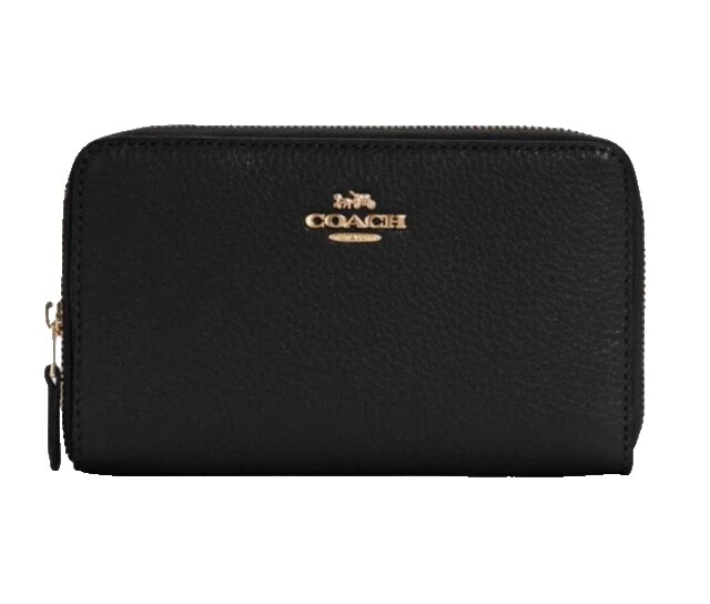 Coach Leather Black Wallets for Women
