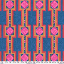 Free Spirit Anna Maria Horner Brave Labyrinth Royal Cotton Fabric By The Yard