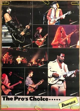 Original Vintage Poster The Pros Choice Ibanez Guitars Music Memorabilia Pin Up