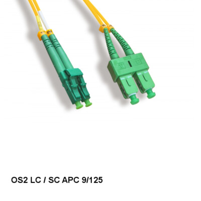 LOT 10pcs 3M LC/SC APC OS2 9 /125 Duplex Single-Mode Fiber Optic Cable OFNR