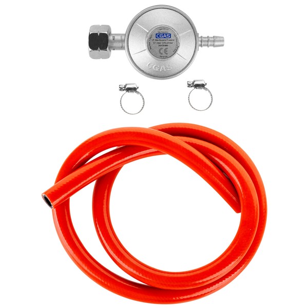 Grill ZubehöR Anschlussset Gasregler 1M Schlauch GasgeräTe 37 Mbar Propan Butan-image