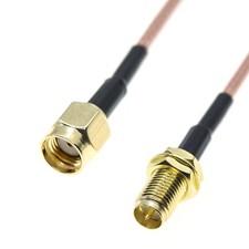 RPSMA male to RP-SMA female crimp connector lot RF Coaxial wire Coax Cable RG316