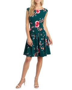 vince camuto green floral dress