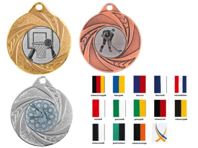 THOST Sport Medaillen mit persönlichem Wunschtext Ø 50 mm | Passend für jede Sportart