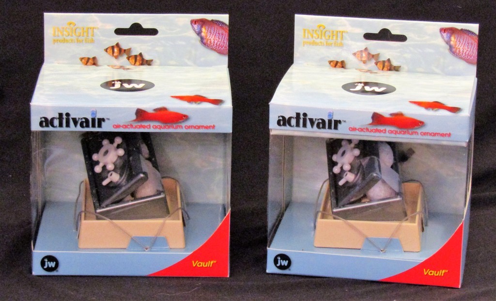 Lot of 2 Activair VAULT 21003 Air Actuated Aquarium Ornament Fish Tank Insight
