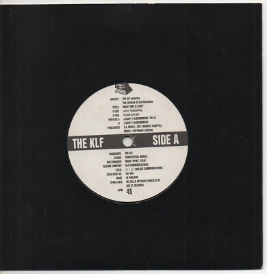 THE KLF what time is love*live at trancentral/techno gate mix 1990 UK 7'' 45