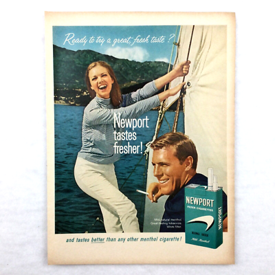 cigarette boat poster 1969 Racing Vintage 1965 NEWPORT Cigarettes Print