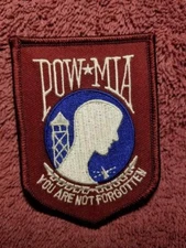 PURPLE POW Military Embroidered Patch 