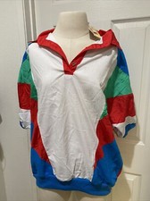 New With Tags Casual Isle Vtg 80s 90s Womens Retro Nylon Windbreaker Jacket 2xl