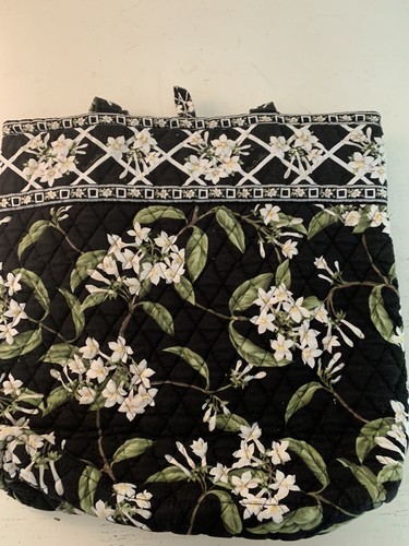 Vera Bradley Purse. Black Green White Floral. Hand Bag - Picture 3 of 5