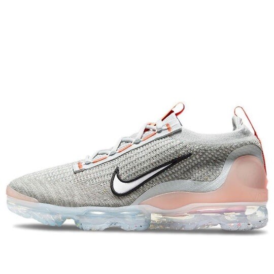 Nike Men's Air VaporMax 2021 Flyknit Shoes, Grey/White/Orange