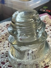 Hemingray Clear Glass Insulator Cup 42 Made in USA