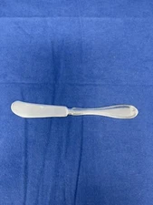 JACCARD COIN SILVER OVAL THREAD BUTTER SPREADER