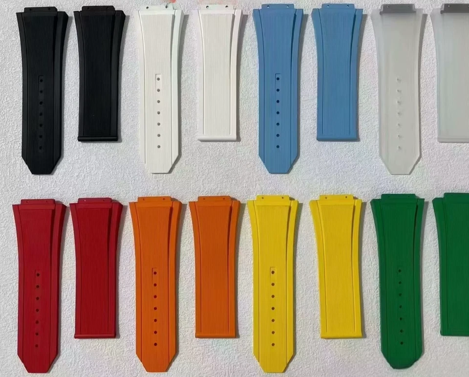 Correa de reloj de goma fluoro FKM para H-U-B-L-O-T Spirit Of Big Bang 601 45 mm Foto 2 de 4