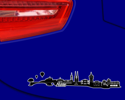 Samunshi Halle Skyline Aufkleber Sticker Autoaufkleber City Gedruckt