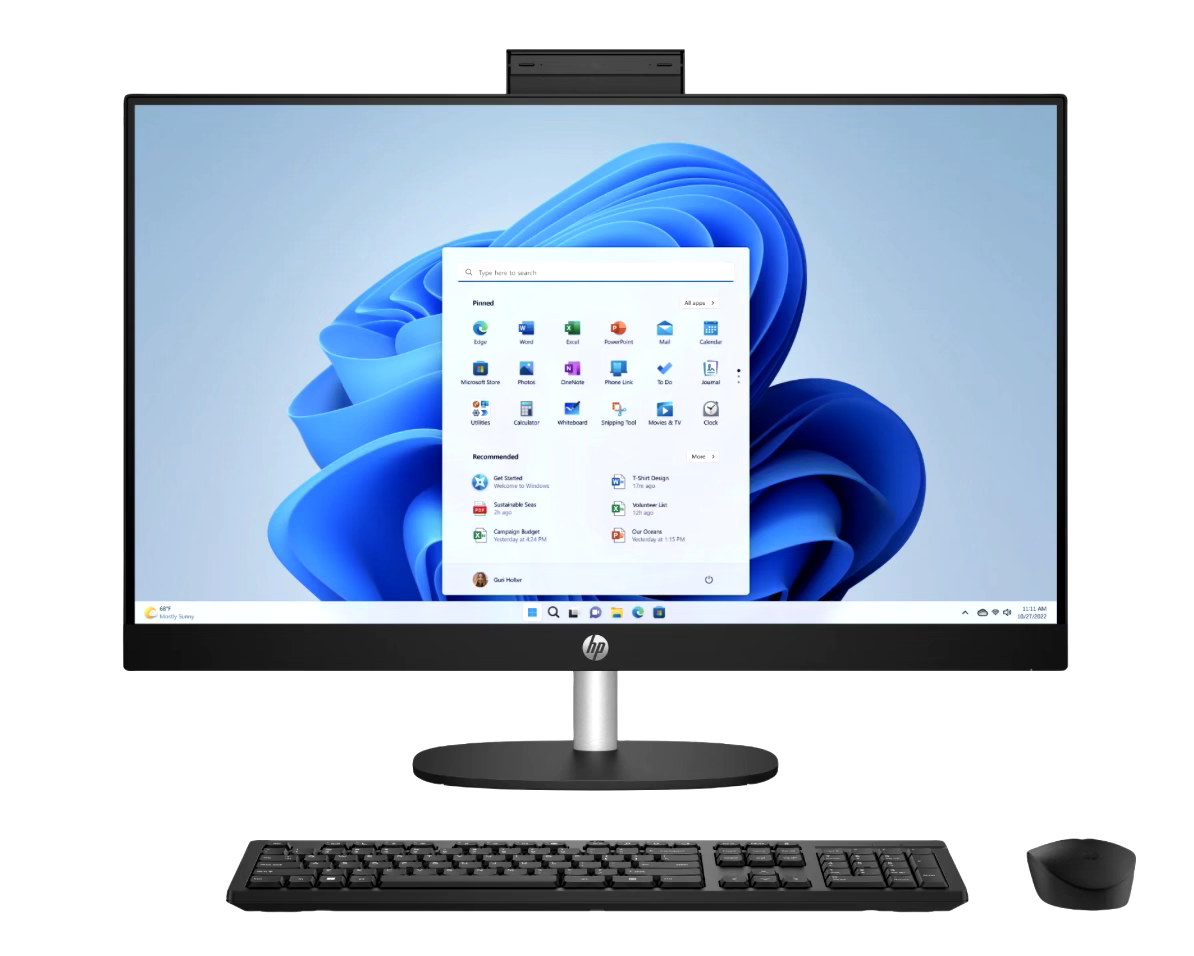 HP 27” Touch All-in-One Desktop PC (27-cr0023w) AMD Ryzen 7
