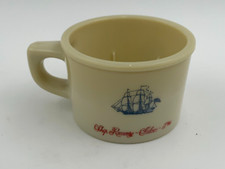 Vintage Old Spice Shaving Mug Milk Glass Style Shulton 3 Made in Belgium EUC