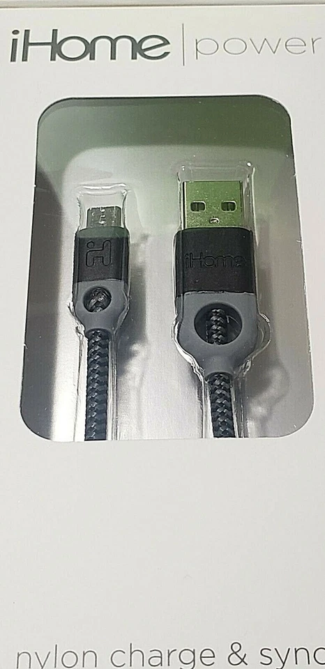 iHome 5 ft. Nylon Sync & Charge Micro USB 2.0 Cable for Android Devices - Black - Image 3 of 3