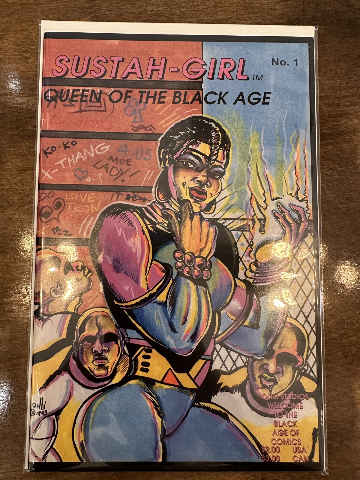 Cómic Sustah Girl Reina de la Edad Negra #1 número 1993 rap hiphop cultura